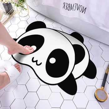 Ajtó Bejárati Lábtörlő Aranyos Rajzfilm Panda Fürdő, Fürdőszoba Szőnyeg, csúszásmentes Szőnyeg Wc Szőnyeg Nedvszívó Lábtörlő Szőnyeg Lábtörlő Footpad