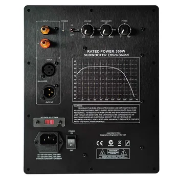 110V, 220V HIFI Mono 350W Nehéz Mélynyomó Digitális Aktív Erősítő Testület Tiszta Basszus Profi Otthoni Audio Rendszer Mélysugárzó