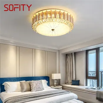 SOFITY Modern Mennyezeti Lámpa LED-es Luxus Kristály Lámpa, Lámpatestek Haza Étkező Dekoráció