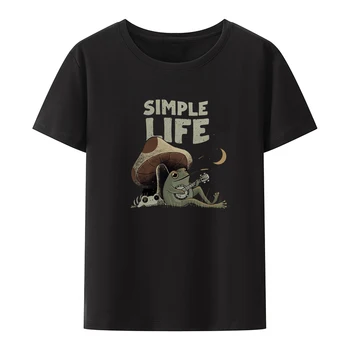 Egyszerű Életet Ház Core Sorozat Nyomtatás póló Hipszter Camisetas Mujer Camisa Leveleket O-nyak Kényelmes Crop Top Újdonság