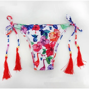 Sbart Pimasz Brazil String Tanga Bikini Rövidnadrág Nők 2023 Szexi Tanga Úszás rövidnadrágok Női Alsó nyomtatás Dual Layer Plus Size