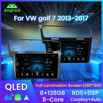 MLOVELIN QLED Képernyőn Android 11 RDS DSP autós GPS navigáció alkalmas Volkswagen Golf 7 2013 2015 autó rádió sztereó hang