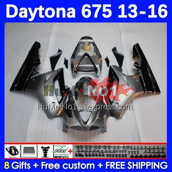 Body Kit A Daytona 675 Daytona-675 13 14 15 16 Karosszéria 195No.0 Daytona675 2013 2014 2015 2016 OEM Teljes Burkolat Fényes Ezüstös