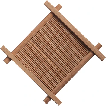 Tér bambusz alátét Hát alakú csésze tea pad Kung Fu tea-készlet tartozékok csészealj teaszertartás tartozékok Szigetelt pot mat