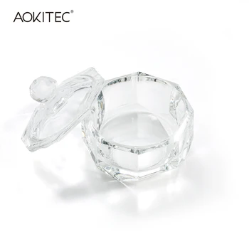Aokitec Köröm egyenesen nyolcszögletű üveg fedő crystal kupa köröm eltávolítása megvastagodott köröm mossa toll eszköz kupa