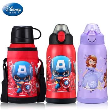 Disney gyermek nagy kapacitású bögre Dupla borító kupa Diák hordozható szigetelt vízforraló a Csésze készlet, rozsdamentes acél 6-12 óra