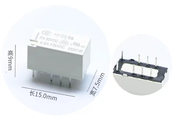 10db/sok Relé HFD3-05V 12V 24V-S két-csoport konverziós 8-pin-0,5 A helyettesítheti TX G6S UC2