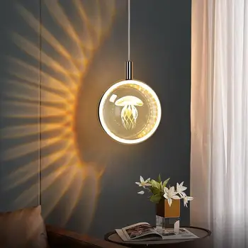 Romantikus Kristály gömb Medál Fény háromdimenziós Dekoráció Üveg Labdát Lógó Lámpa Hálószoba, Nappali Childern szoba