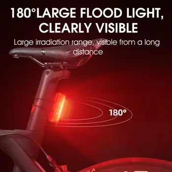 NYUGAT-KERÉKPÁROZÁS Kerékpár Hátsólámpa Élet Vízálló Intelligens Érzékelő USB Újratölthető COB MTB Országúti Kerékpár Lámpa féklámpa a Outdoo