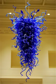 Luxus Kék Csillár Nappali Haza Dekorok Tartozékok Murano Üveg Medál Fények