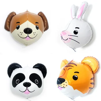 Kutya Léggömb Tigris állat fejét léggömb, tigris, nyúl kiskutya panda hőlégballonnal rajzfilm party dekoráció léggömb, nagykereskedelmi