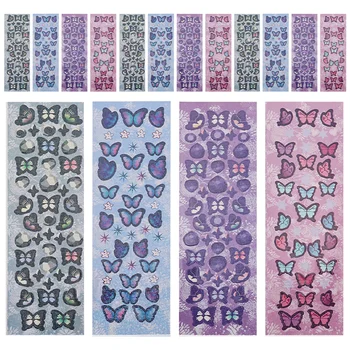 16 Lap Tervező, Dekorációs Matrica Pillangók Öntapadó Matricák Kézműves Scrapbooking
