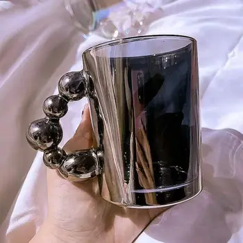 Az Egyszerűség Üveg Pohár Gyöngy Kezelni Víz Csésze Tej Csésze Kávét Sör Kupa Ital Kupa