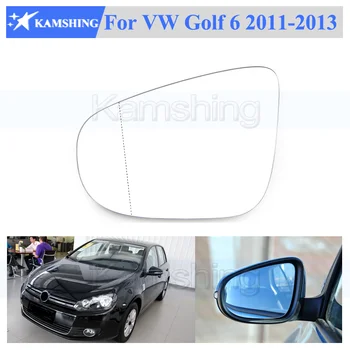 Kamshing A VW Golf 6 MK6 2011-2013 Fűtés Külső Visszapillantó Tükör Üveg Oldalsó tükör Lencse