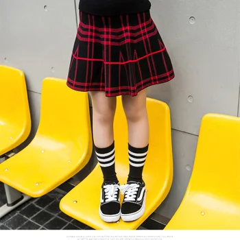 új szállítási fiatal lány divat kockás mini szoknya gyerekek, gyerekek Rakott szoknya diákok 3-16year tinédzserek ruha