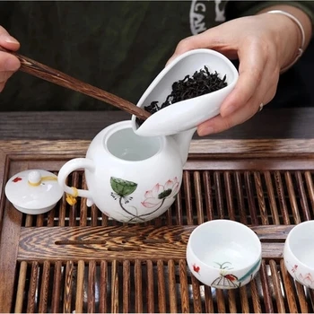 Új Fehér Porcelán Cha Ő * Tea-Bemutató Hajó Kung Fu Tea Tartozékok