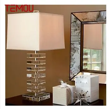 TEMOU Kreatív Kristály Asztal Lámpa asztali Lámpa, Modern LED Haza ágyas Szoba Dekoráció