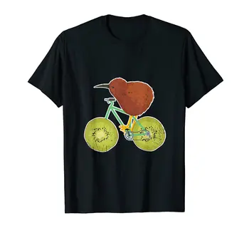 100% Pamut Új-Zéland Kerékpár T-Shirt a Kiwi Gyümölcs Szerelmeseinek FÉRFI NŐI UNISEX póló Méret S-6XL