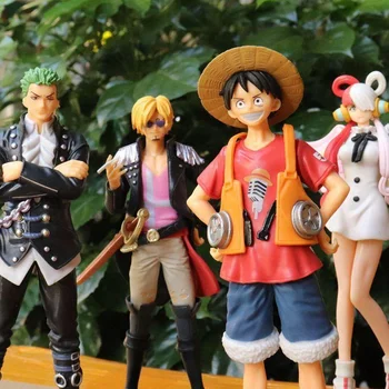 A One Piece Film Dxf 4 Anime Figurát Vörös Kalóz Luffy Sanji Roronoa Zoro Uta Szoba Dekoráció Modell Játék Gyerekeknek Ajándék