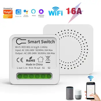 16a MINI 10a Wifi/Zigbee Smart Switch Vezérlési Smart Switch Keresztül Alexa, a Google Haza Yandex Alice Wifi Smart Switch Tuya Okos