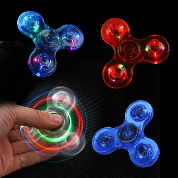 Crystal LED Fidget Ujját Spinner Kezét Spinners stresszoldó Dekompressziós Játékok Gyerekeknek Felnőtteknek Ajándék a Fények