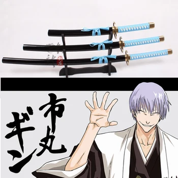 Bleach Anime fegyver Ichimaru Gin fa cosplay Kard modell 58 jelmezbál show Japán szamuráj kard ajándék cosplay kellékek 54cm