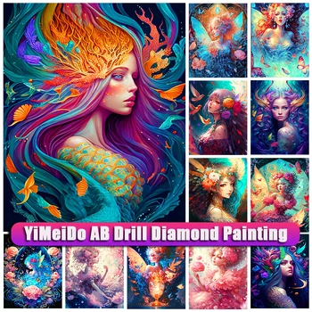 YiMeido DIY AB Gyémánt Festmény Lány keresztszemes Készlet 5d Gyémánt Hímzés Rajzfilm Meghatározott Mozaik Művészet Strasszos lakberendezés Ajándék