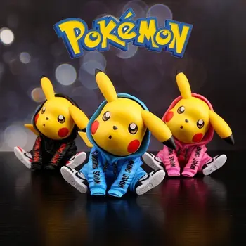 Pokemon Pikachu Baba Aranyos Autó Tartozékok Rajzfilm Álcázás, Animáció, Játék, Modell, Érdekes Regény Kézzel Készített Figuras