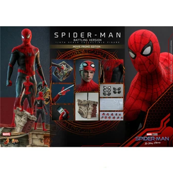 Raktáron HotToys MMS625 Spider-Man Hős, ahonnan Nincs Visszatérés Piros Fekete Csata Sérült Kiadás akciófigura Játék Modell Gyűjtemény Hobbi