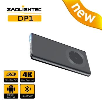 ZAOLIGHTEC DP1 Mini Smart 3D Projektor Android WiFi Hordozható 1080P LED DLP, Full HD Szabadtéri Projektor 4K Mozi Okostelefon