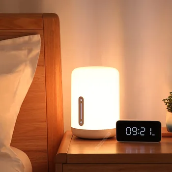 Eredeti Xiaomi Mijia Éjjeli Lámpa 2 Smart Light hangvezérlés Érintse meg a Kapcsolót Mi Otthon App Led Izzó Apple Siri Homekit