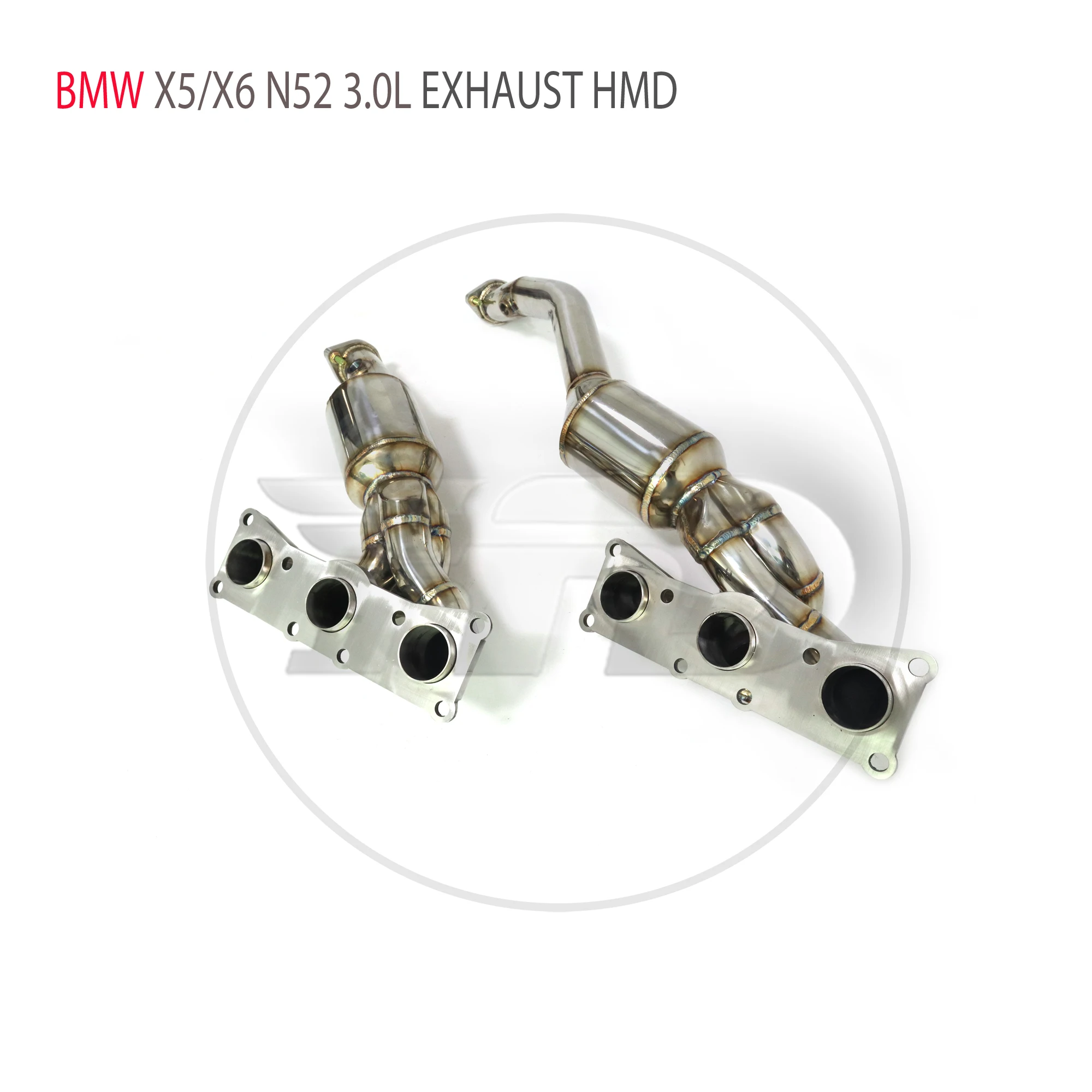 HMD Kipufogó Rendszer Nagy átfolyási Teljesítmény Downpipe Sokrétű BMW X5 X6 E70 E71 N52 3.0 L Katalizátor Fejlécek . ' - ' . 0