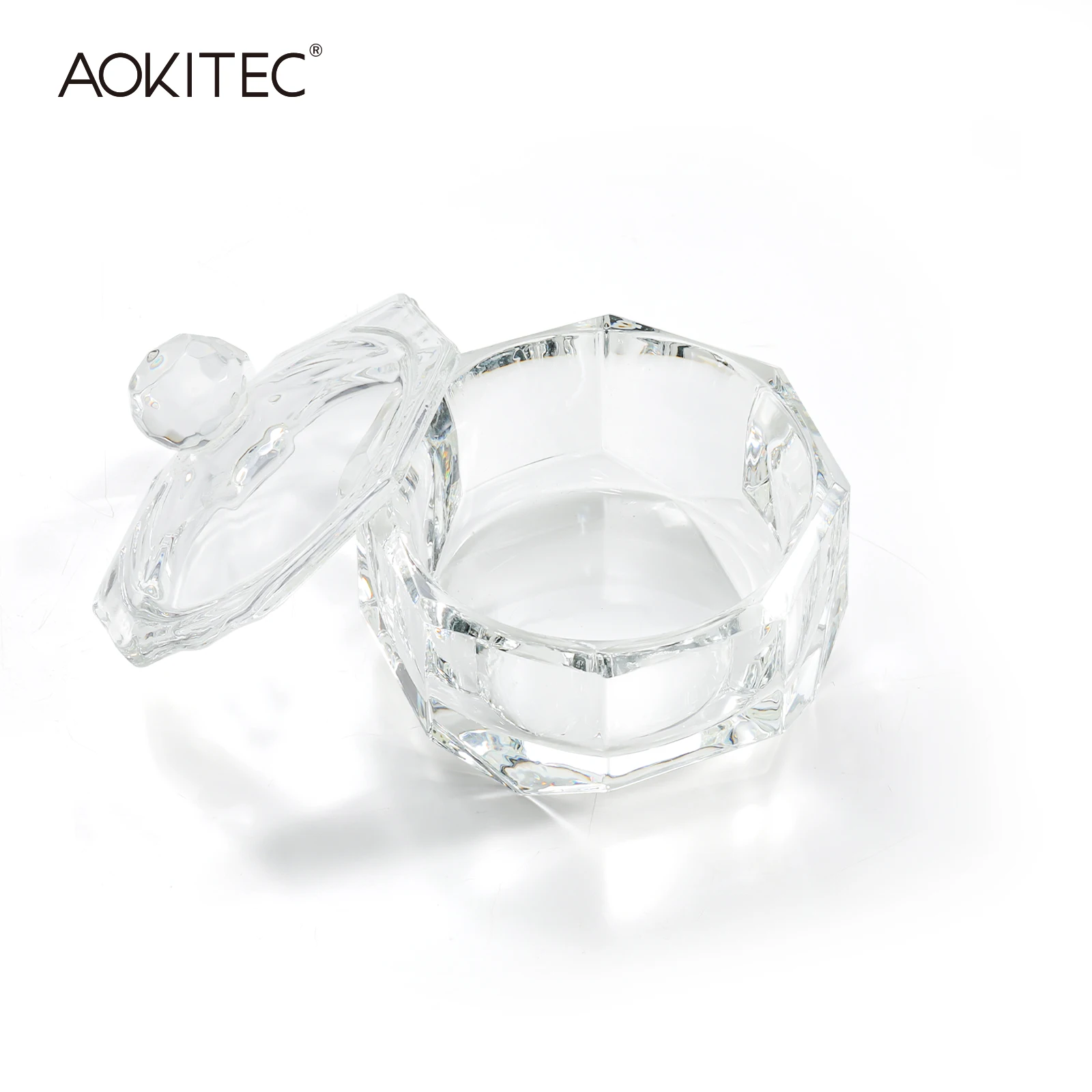 Aokitec Köröm egyenesen nyolcszögletű üveg fedő crystal kupa köröm eltávolítása megvastagodott köröm mossa toll eszköz kupa . ' - ' . 0