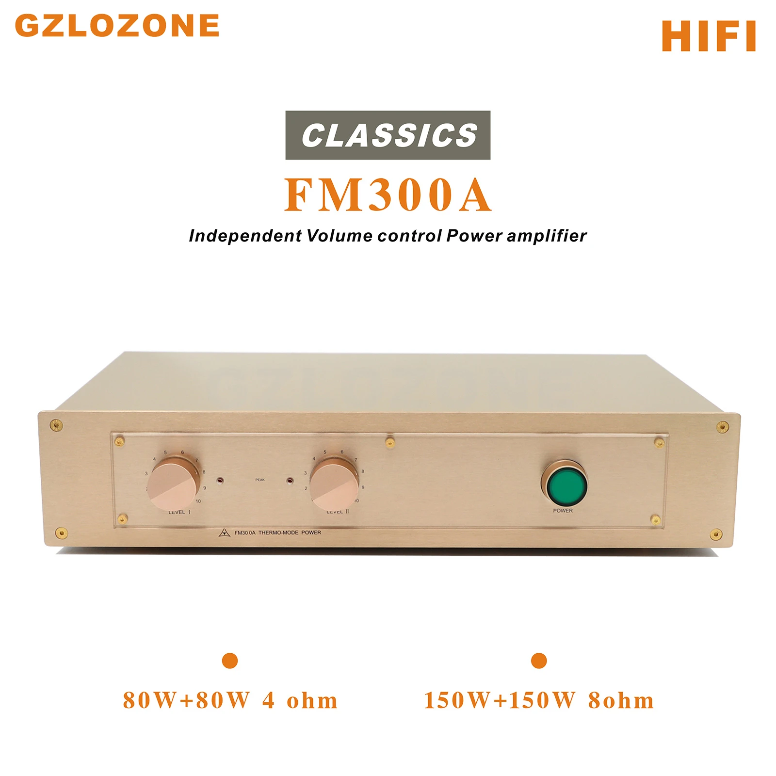 Weiliang Audio HIFI Klón FM300A függetlenül szabályozható erősítő 80--150W . ' - ' . 0
