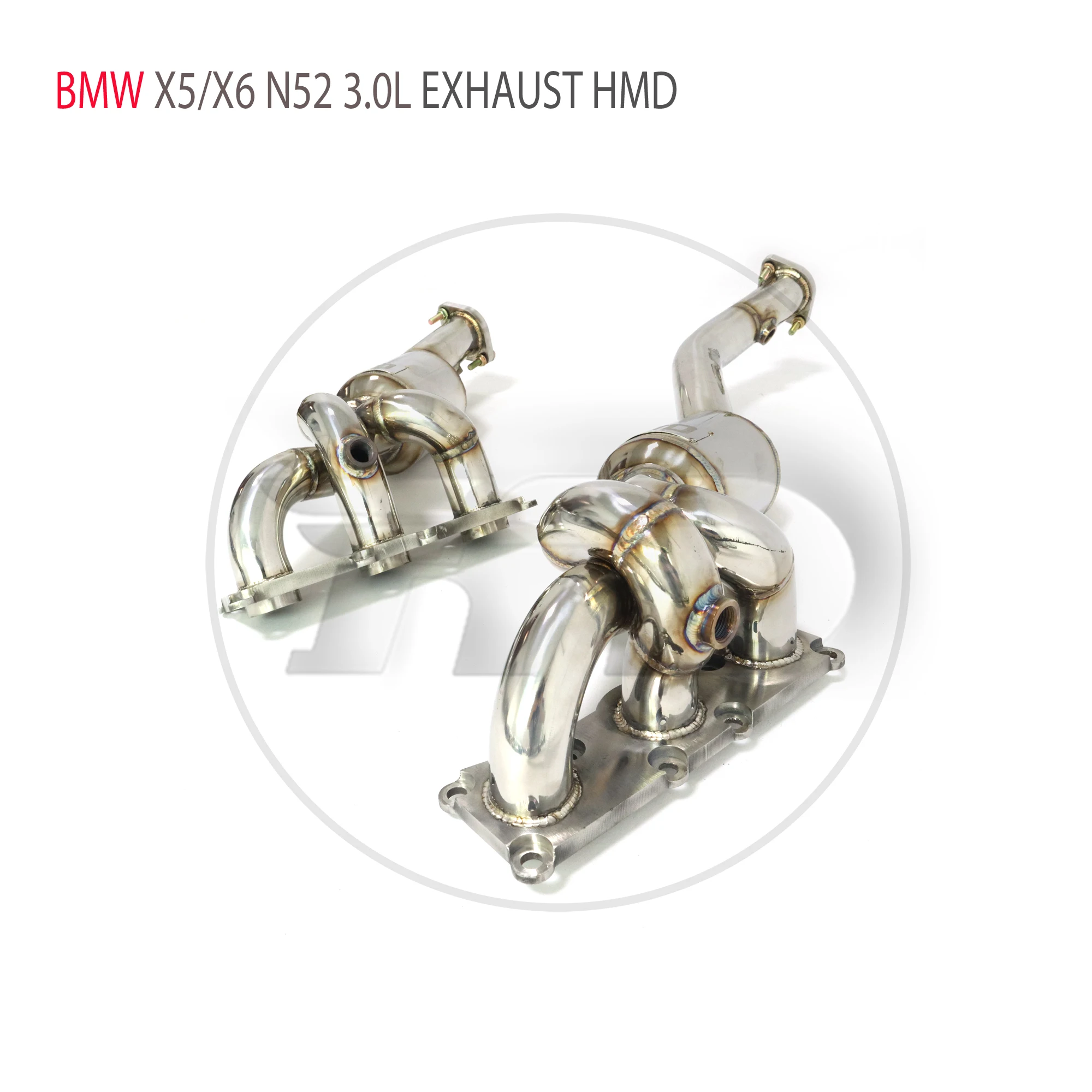 HMD Kipufogó Rendszer Nagy átfolyási Teljesítmény Downpipe Sokrétű BMW X5 X6 E70 E71 N52 3.0 L Katalizátor Fejlécek . ' - ' . 1