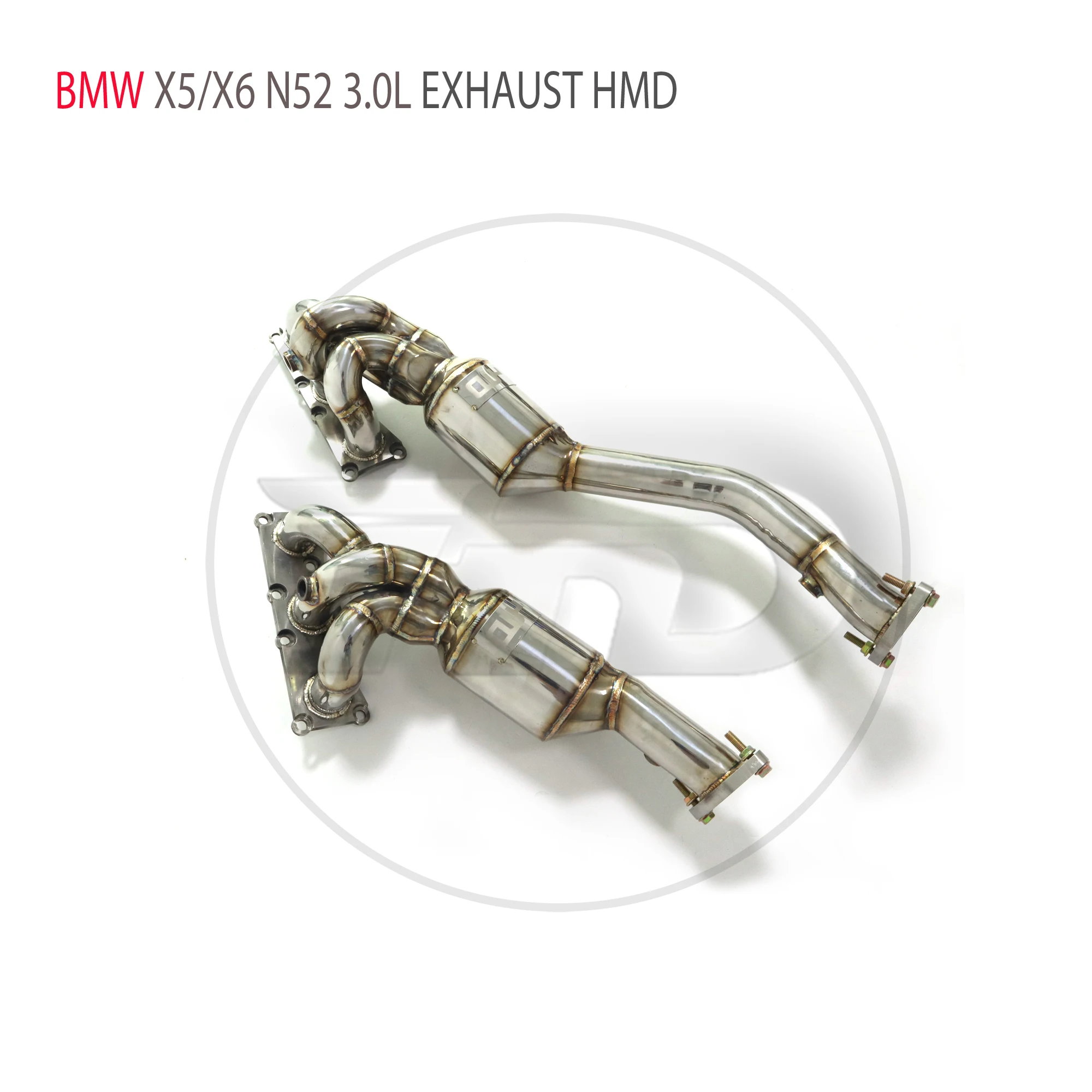 HMD Kipufogó Rendszer Nagy átfolyási Teljesítmény Downpipe Sokrétű BMW X5 X6 E70 E71 N52 3.0 L Katalizátor Fejlécek . ' - ' . 2