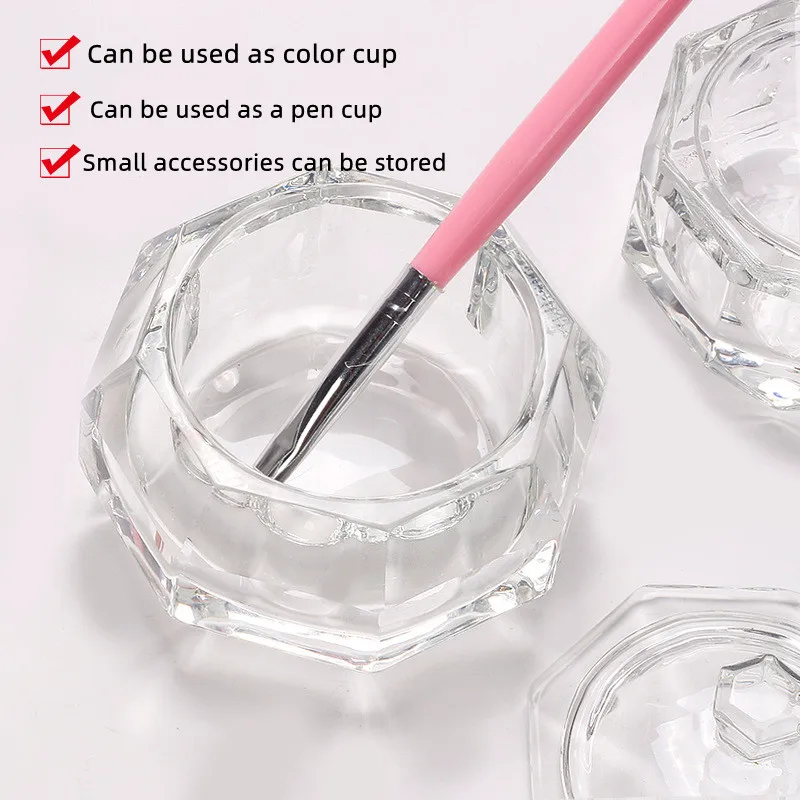 Aokitec Köröm egyenesen nyolcszögletű üveg fedő crystal kupa köröm eltávolítása megvastagodott köröm mossa toll eszköz kupa . ' - ' . 2