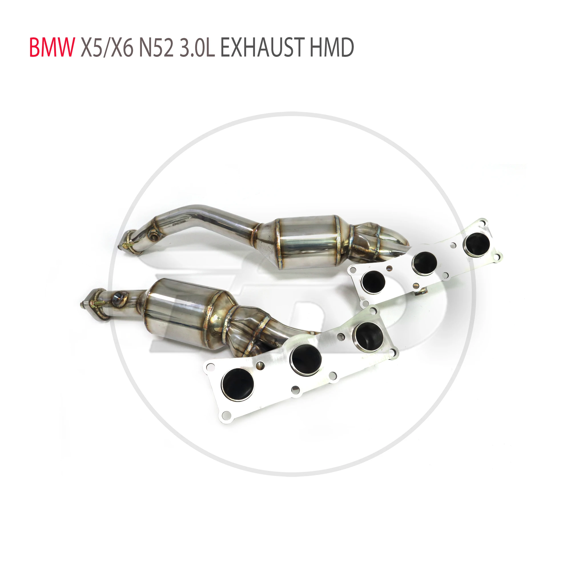 HMD Kipufogó Rendszer Nagy átfolyási Teljesítmény Downpipe Sokrétű BMW X5 X6 E70 E71 N52 3.0 L Katalizátor Fejlécek . ' - ' . 3