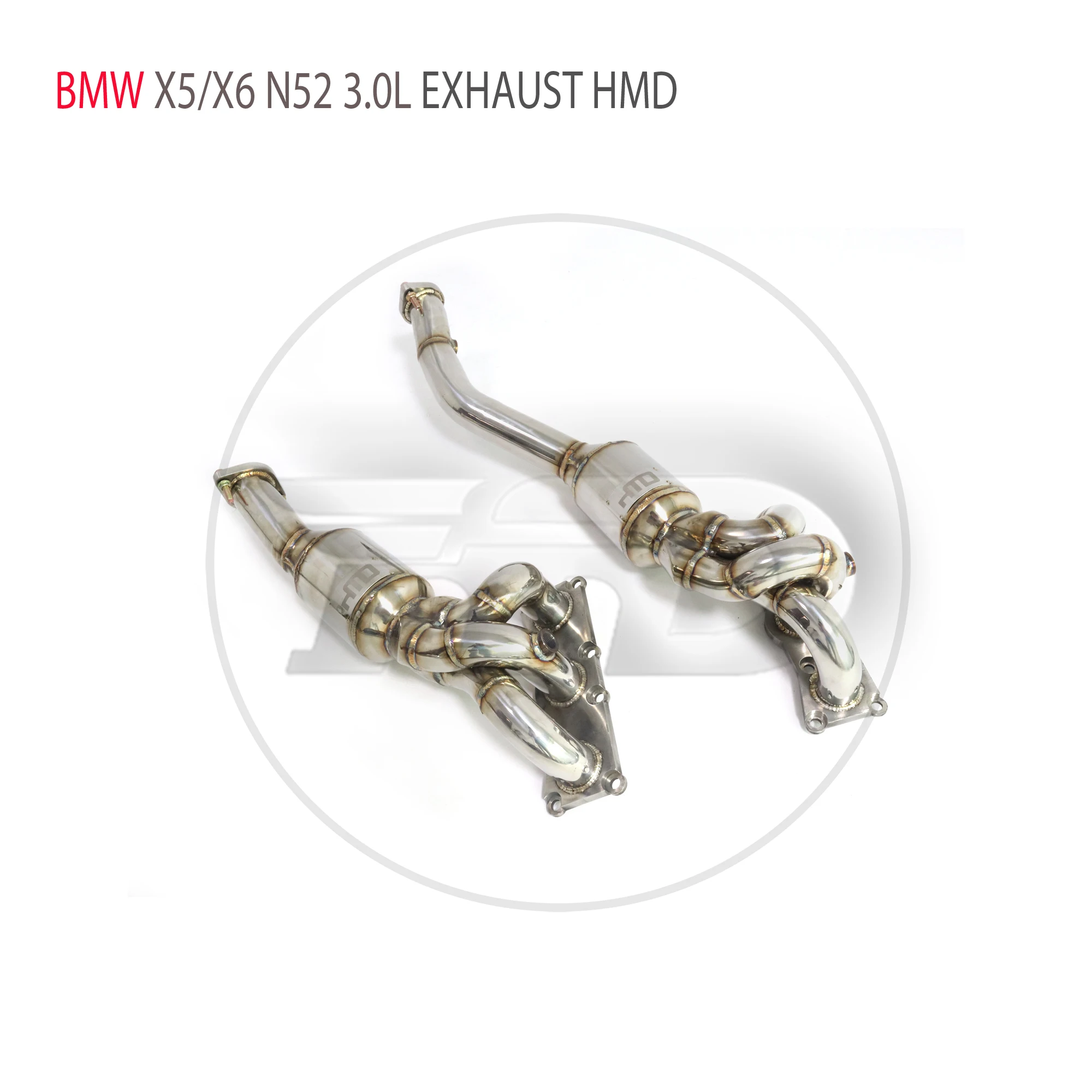HMD Kipufogó Rendszer Nagy átfolyási Teljesítmény Downpipe Sokrétű BMW X5 X6 E70 E71 N52 3.0 L Katalizátor Fejlécek . ' - ' . 4