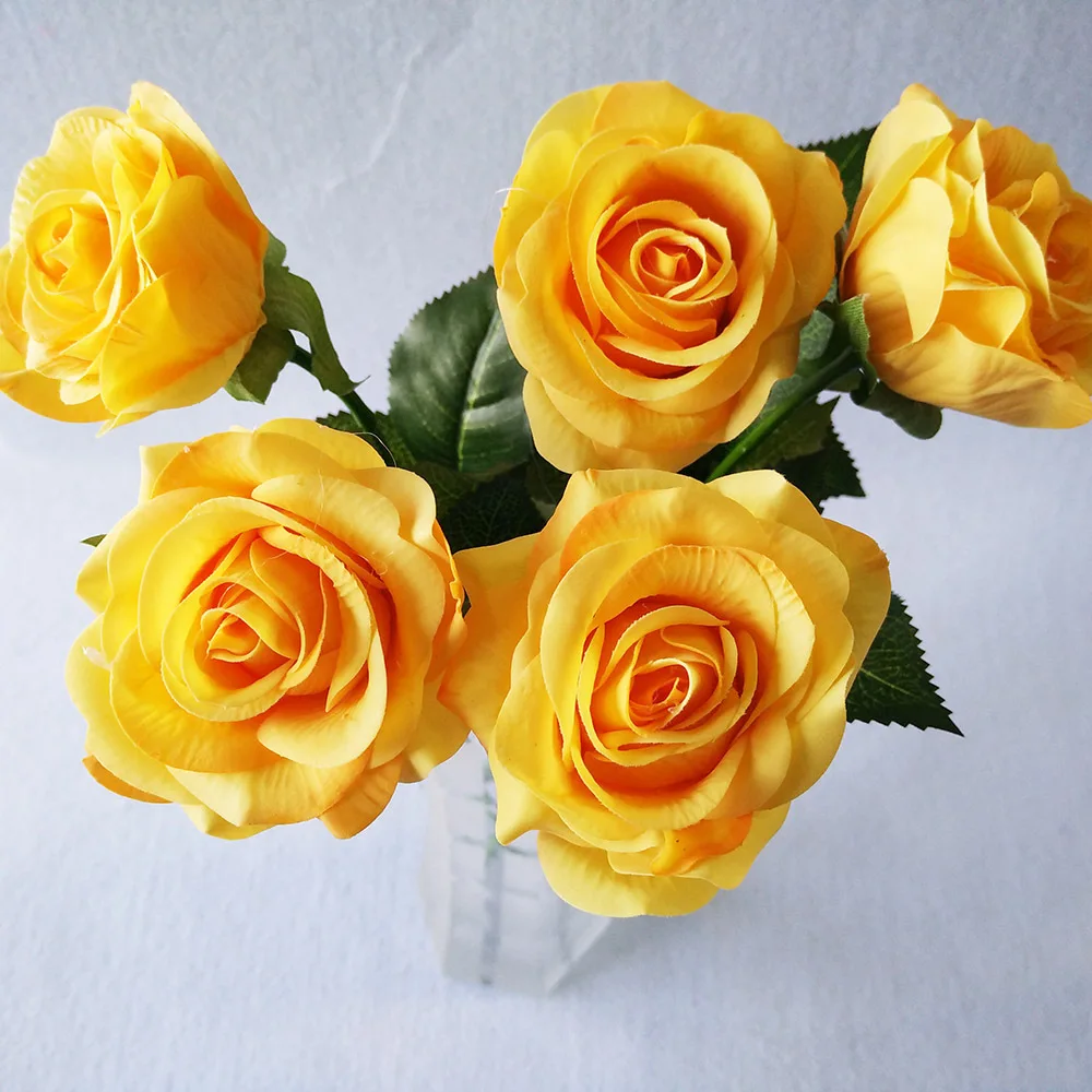 10db/sok Virágos Latex Igazi Érintse meg a Rózsa Mesterséges Selyem Virágok Haza Esküvő Party Dekoráció Virág Kézműves Piros, Kék, Fehér . ' - ' . 4