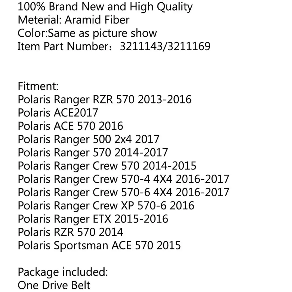 Artudatech szíjhajtás A Polaris Ranger RZR 570 2013-2016 ACE 570 Ranger 500 Legénység RZR XP . ' - ' . 5