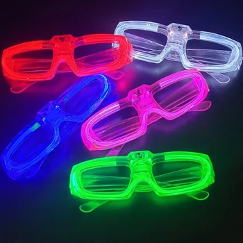 1 db Led Szemüveg Neon Party Villogó Szemüveg Világító Fény Szemüveg Bár Buli Koncert Kellékek Fluoreszkáló Fény Party Kellékek