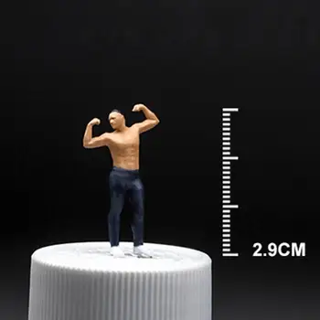 1: 64 Kézműves Miniatűr Figurákat Modell Vízálló Aranyos Testépítő